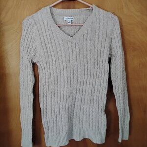 Croft and Barrow Tan V-Neck Sweater